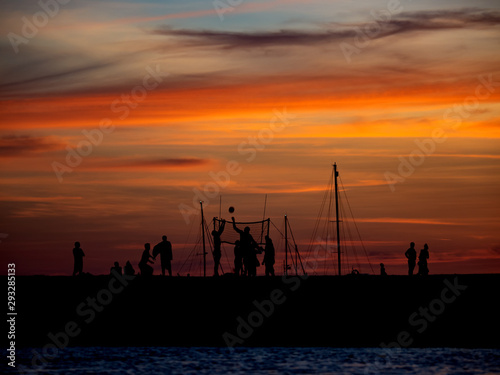 Nai Harn beach at sunset i