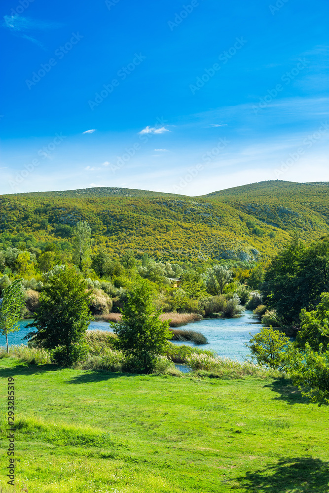 Beautiful nature landscape, canyon of Zrmanja river in Croatia