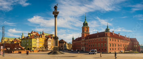 Warsaw,Poland: Royal Castle on the Castle Square on a clear spring day photo