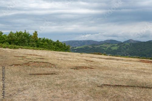 Rural countryside landscape. Albanian nature  travelling concept