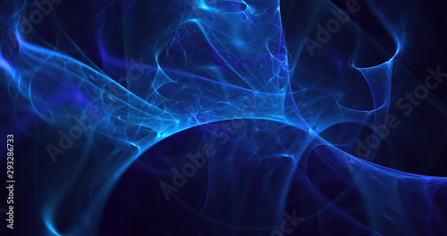 3D rendering abstract fractal electromagnetic background 