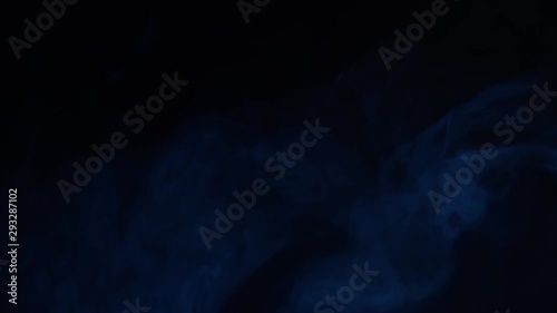 Smoke texture over blank black background photo