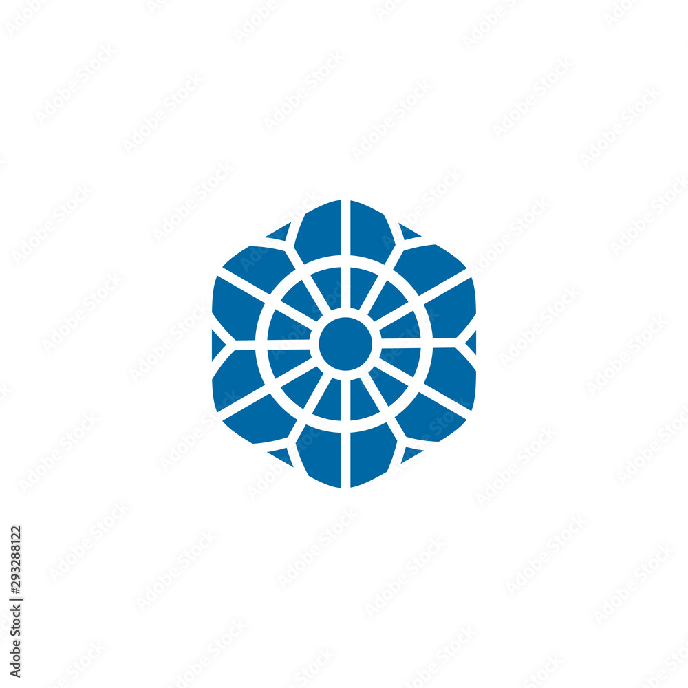 Hexagonal shape logo design for business company Hexagonal shape logo design for business company