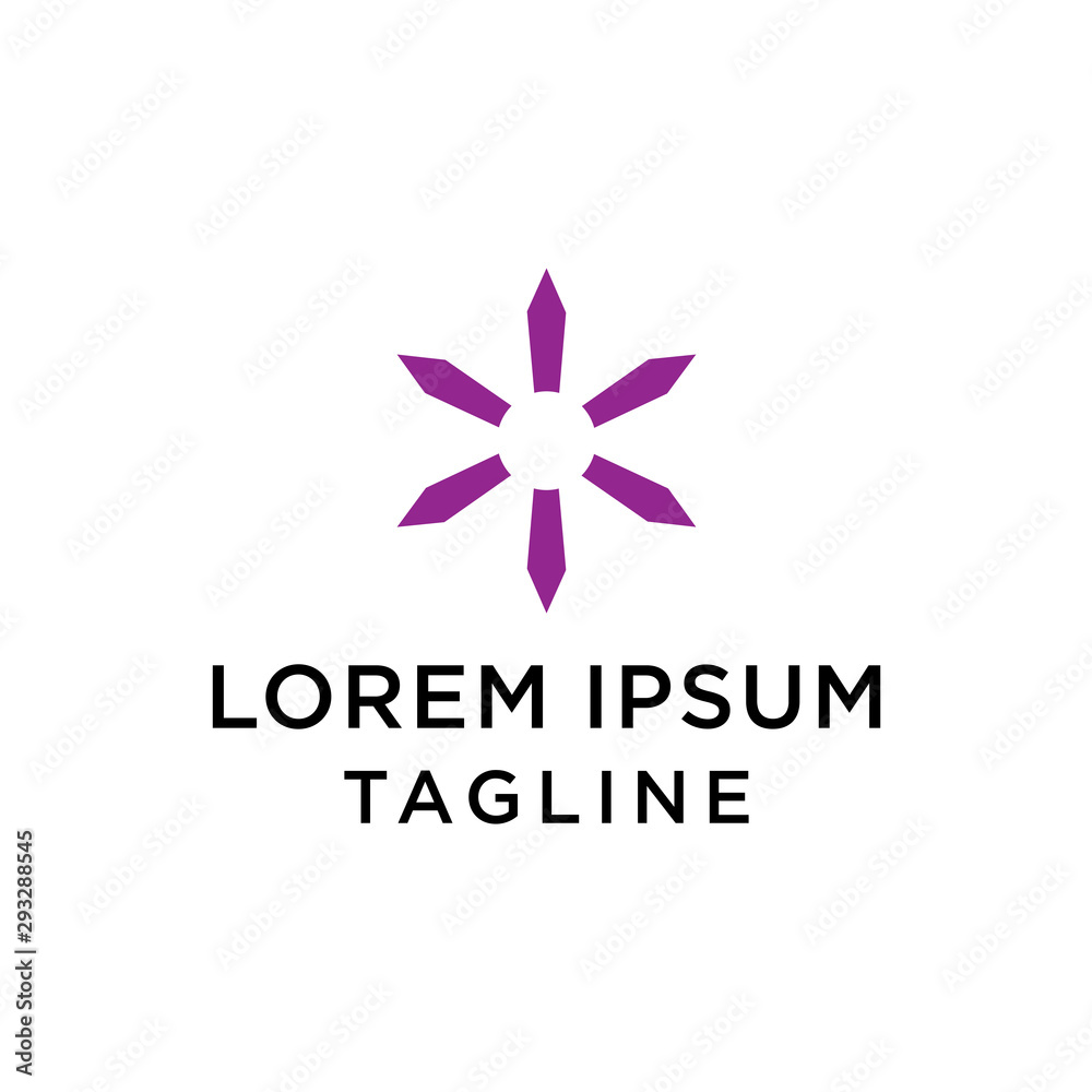 Abstract Elegant Flower Logo Design Abstract Elegant Flower Logo Design
