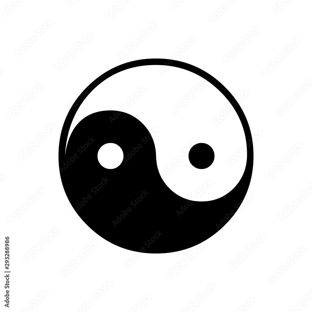 Yin and Yang ( tai chi ) symbol symbol of harmony and balance isolated on white background Yin and Yang ( tai chi ) symbol symbol of harmony and balance isolated on white background