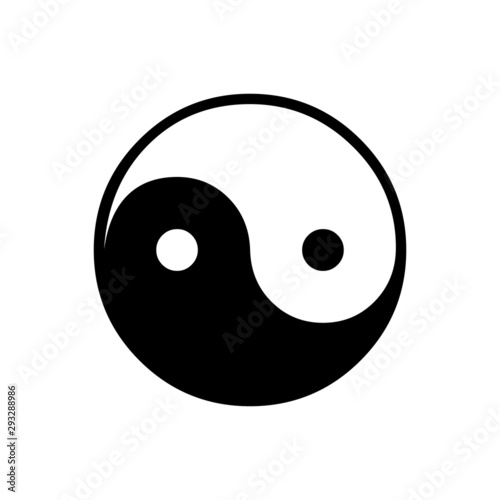 Yin and Yang ( tai chi ) symbol symbol of harmony and balance isolated on white background