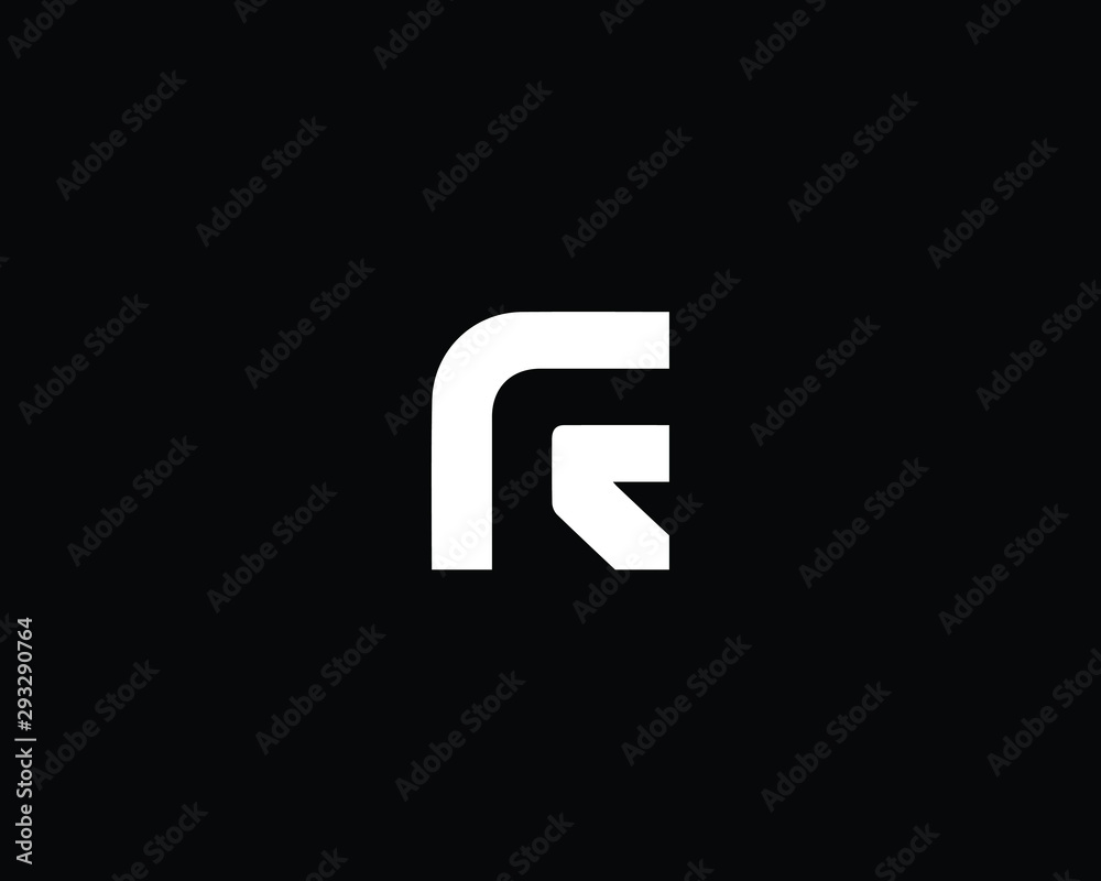 Professional and Minimalist Letter FR Logo Design, Editable in Vector Format in Black and White Color Professional and Minimalist Letter FR Logo Design, Editable in Vector Format in Black and White Color