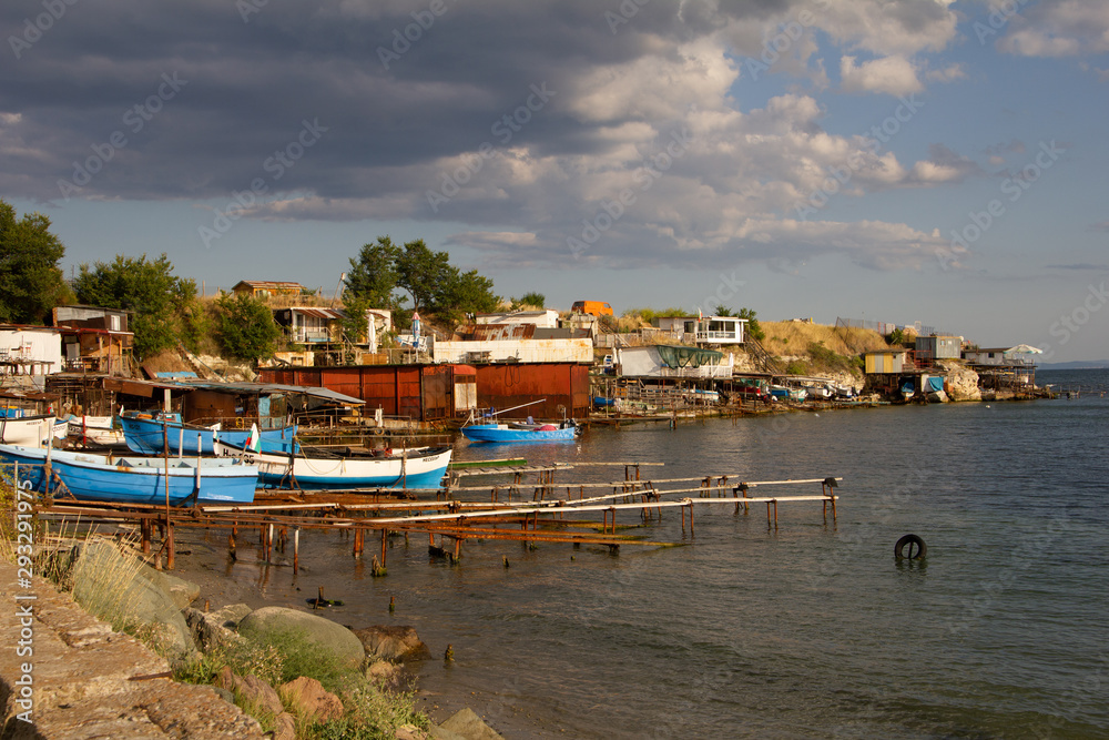 Old fishing pier on the Bulgarian coast