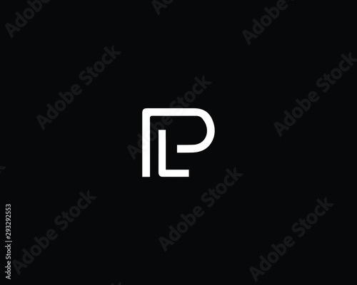 Professional and Minimalist Letter PL Logo Design, Editable in Vector Format in Black and White Color