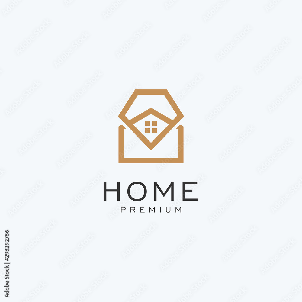 Fototapeta premium Diamon and home logo icon design vector