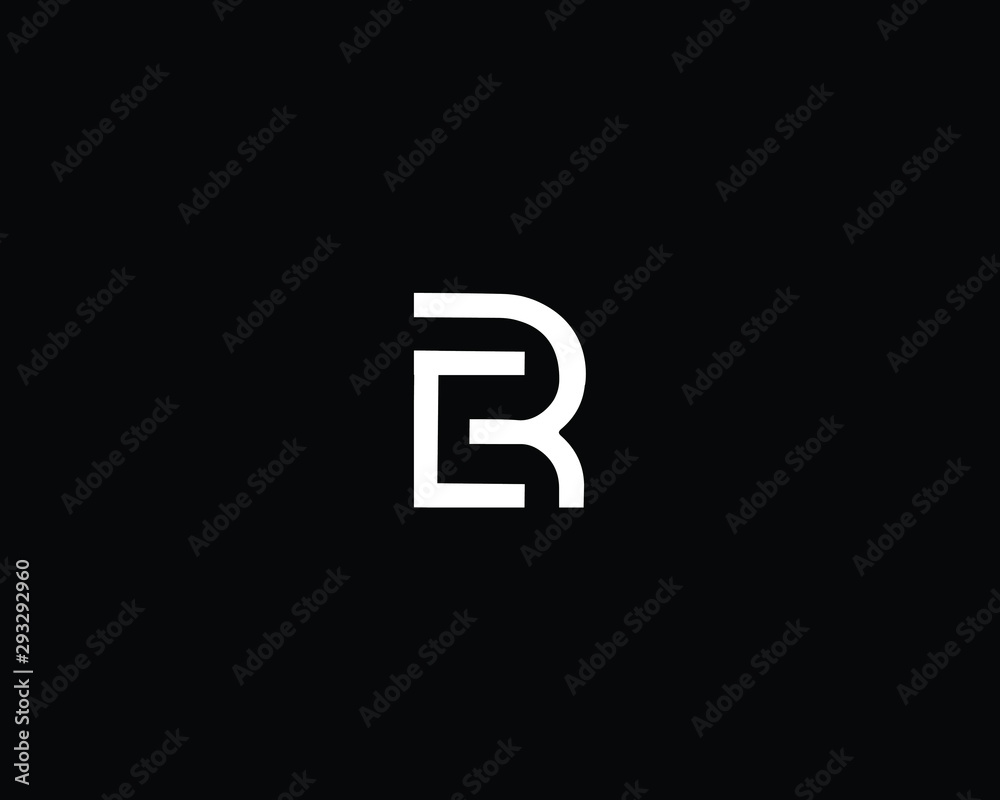 Professional and Minimalist Letter ER CR Logo Design, Editable in Vector Format in Black and White Color Professional and Minimalist Letter ER CR Logo Design, Editable in Vector Format in Black and White Color