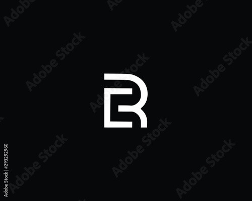 Professional and Minimalist Letter ER CR Logo Design, Editable in Vector Format in Black and White Color