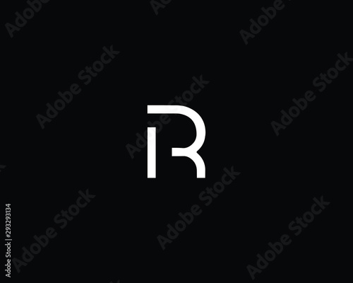 Professional and Minimalist Letter R IR Logo Design, Editable in Vector Format in Black and White Color