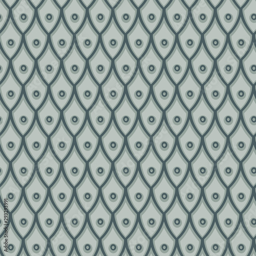 Dragon or fish scales in vector. Bright seamless pattern with reptilian skins