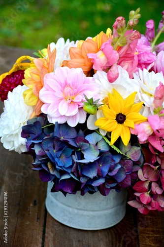 Grußkarte - bunter Blumenst...