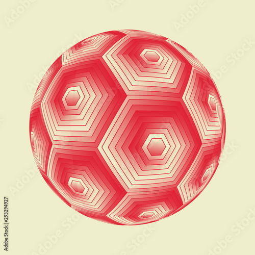 hexagonal lights beehive sphere retro red