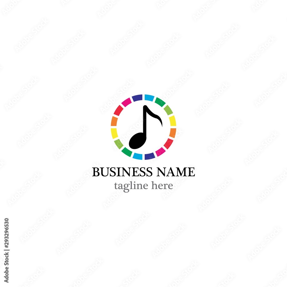 Music logo template vector icon illustration Music logo template vector icon illustration