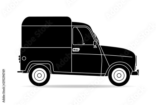 Französischer alter Kastenwagen