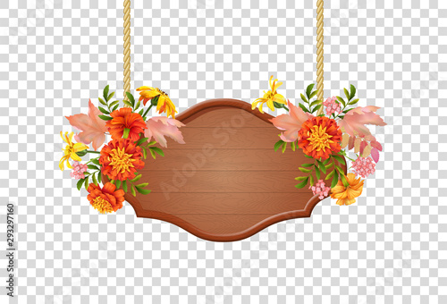 Hanging Sign with Flowers