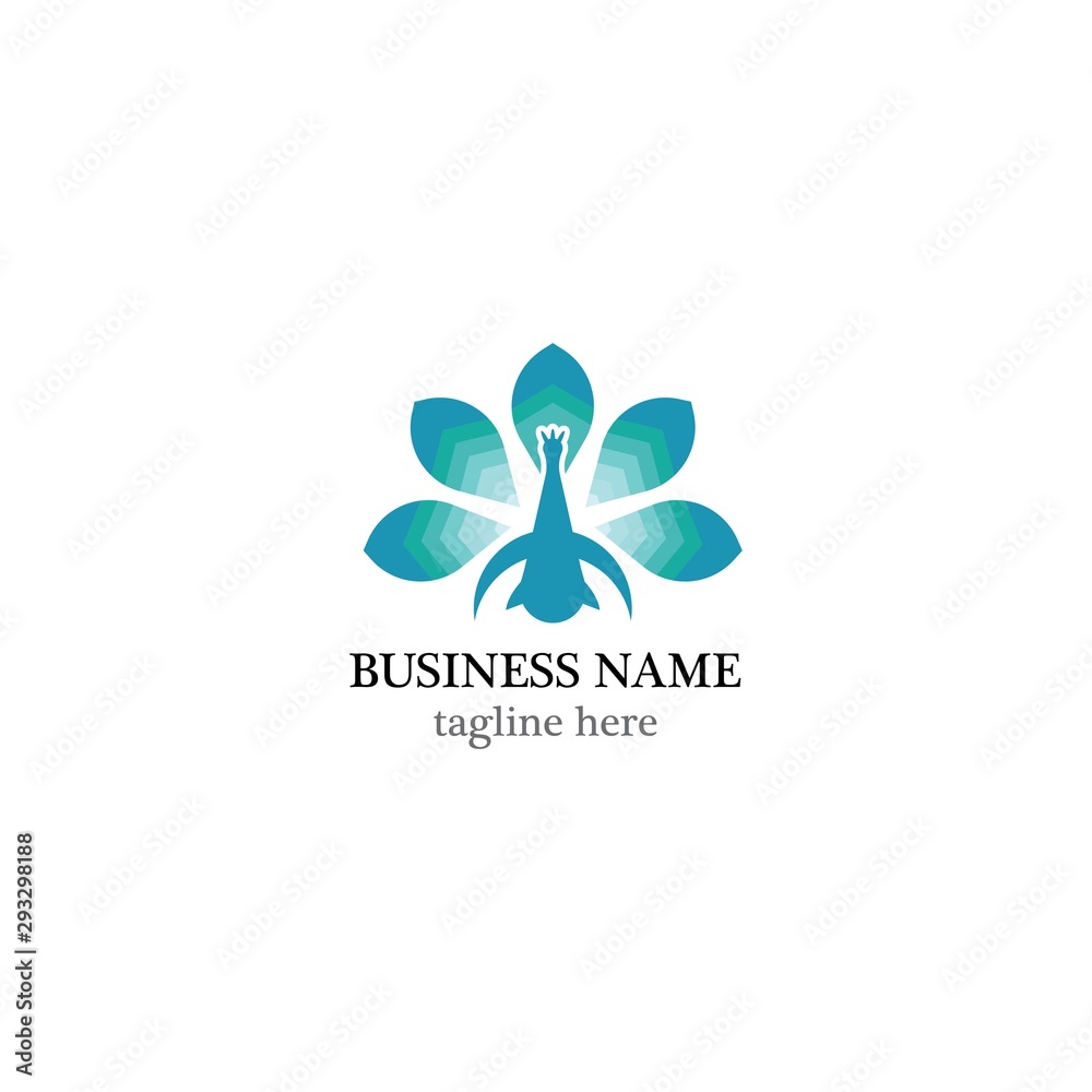 Peacock logo template vector design Peacock logo template vector design