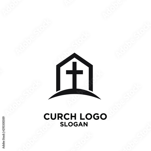 church minimal logo icon designs
