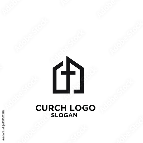 church minimal logo icon designs