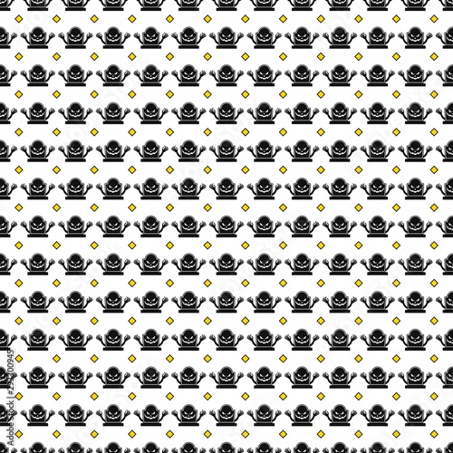 Seamless pattern. Monster grave