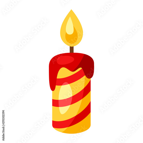 Illustration of Christmas candle.