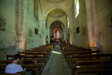  Main nave and altar in the Collegiale church of Saint Emilion, France