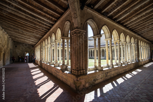  Medieval French Cloisters at the Collegiale church of Saint Emilion, France