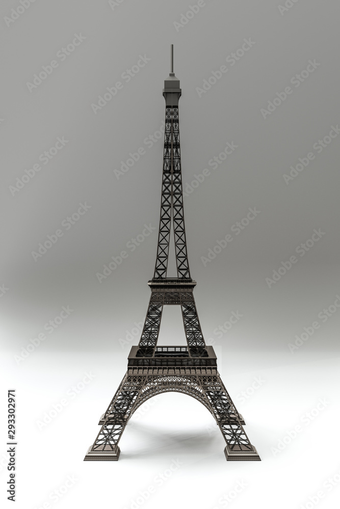 Tour Eiffel isolated on white background
