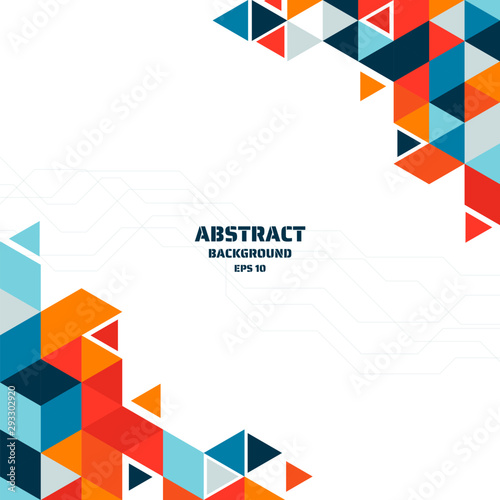 Colorful abstract banner modern shape style hexagon design with space for your text