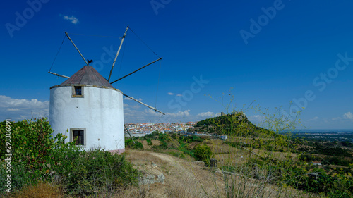 Windmills in Arrabida near Setubal, Portugal