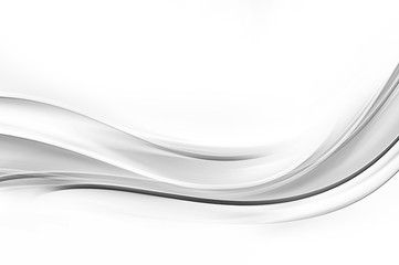 Fototapete Abstrakte Welle Graue weiße Linien minimalistisch  © SidorArt