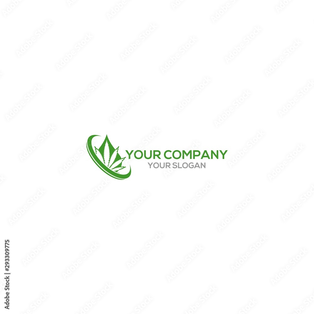 Hemp Oil Logo Design Vector