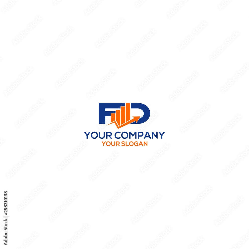FD Accounting Chart Logo Design Vector FD Accounting Chart Logo Design Vector