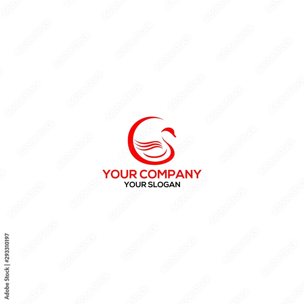 CS Swan Logo Design vector