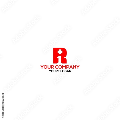 R1 Medical Logo Design Vector