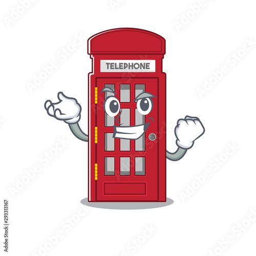 Successful telephone booth on the roadside character