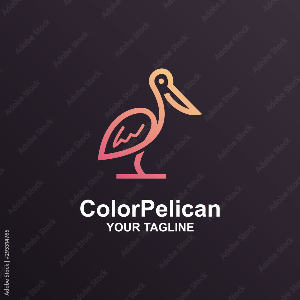 pelican logo awesome design inspiration