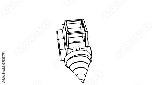 line art illustration of Driller