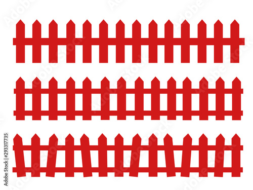 Silhouette Black Fence element. Fence gate graphic