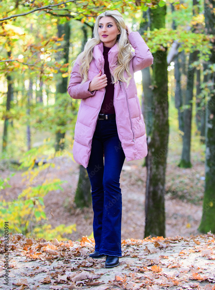 How to rock puffer jacket like star. Puffer fashion concept. Outfit prove puffer coat can look stylish. Girl fashionable blonde walk in park. Jackets everyone should have. Best puffer coats to buy How to rock puffer jacket like star. Puffer fashion concept. Outfit prove puffer coat can look stylish. Girl fashionable blonde walk in park. Jackets everyone should have. Best puffer coats to buy