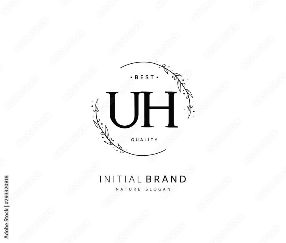 U H UH Beauty vector initial logo, handwriting logo of initial signature, wedding, fashion, jewerly, boutique, floral and botanical with creative template for any company or business. U H UH Beauty vector initial logo, handwriting logo of initial signature, wedding, fashion, jewerly, boutique, floral and botanical with creative template for any company or business.