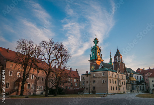 Castello dl Wawel a Cracovia al tramonto