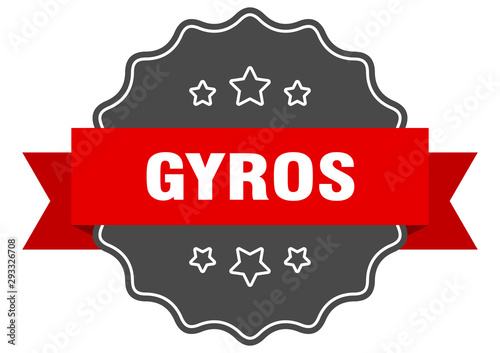gyros red label. gyros isolated seal. gyros