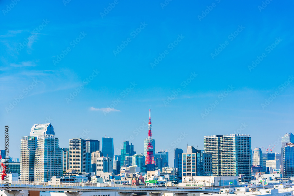 Obraz premium 東京の風景 Tokyo city skyline , Japan.
