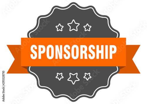 sponsorship isolated seal. sponsorship orange label. sponsorship