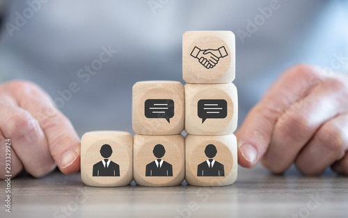 Concept of partnership after negotiation photo