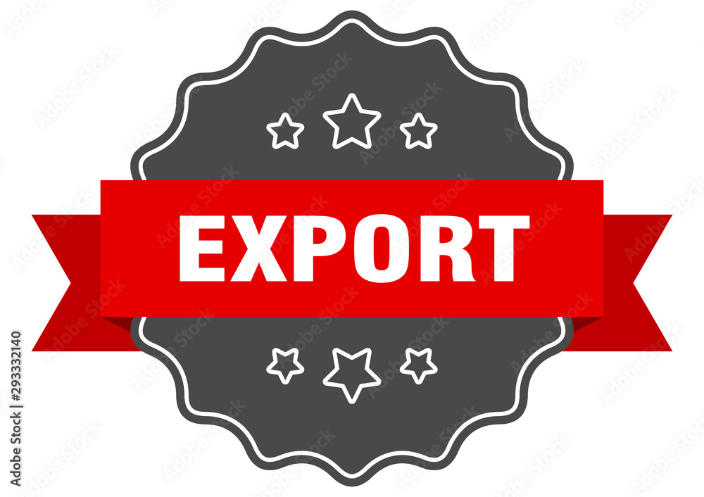 Obraz premium export red label. export isolated seal. export